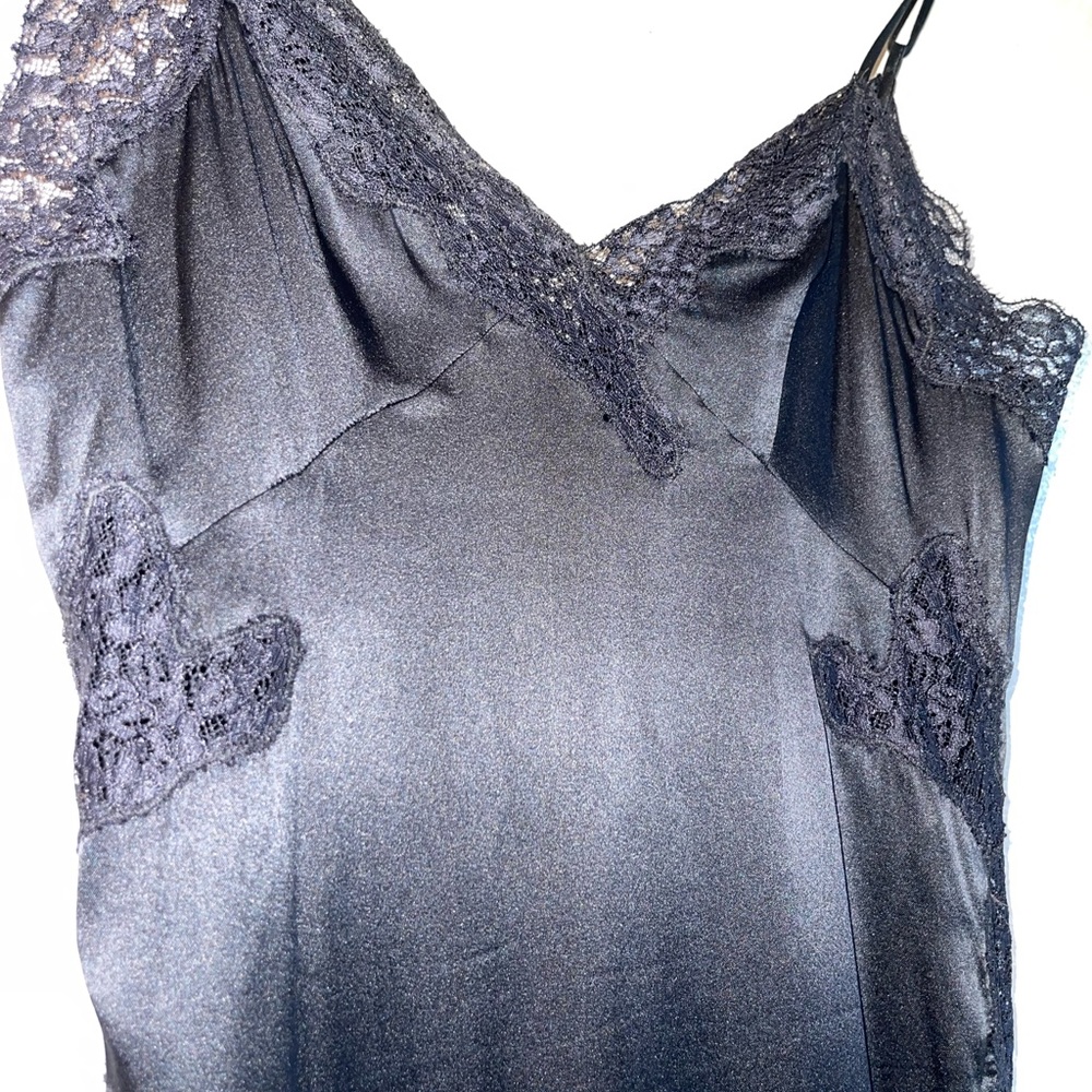 Agent Provocateur lace silk dress with slit